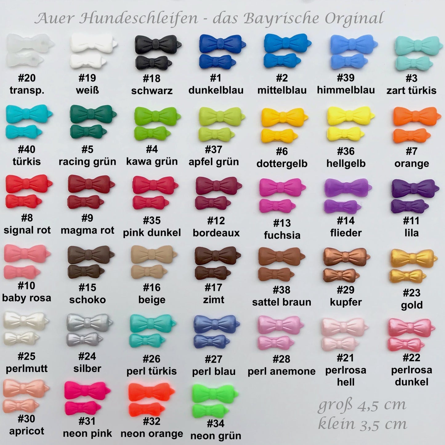 Auer Haarspange Schleife klein 25er Set